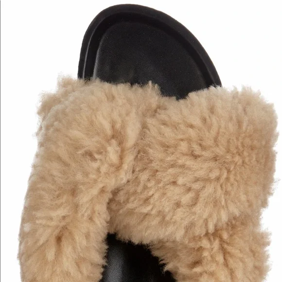 Chloè Kerenn shearling flat sandals - Picture 4 of 13